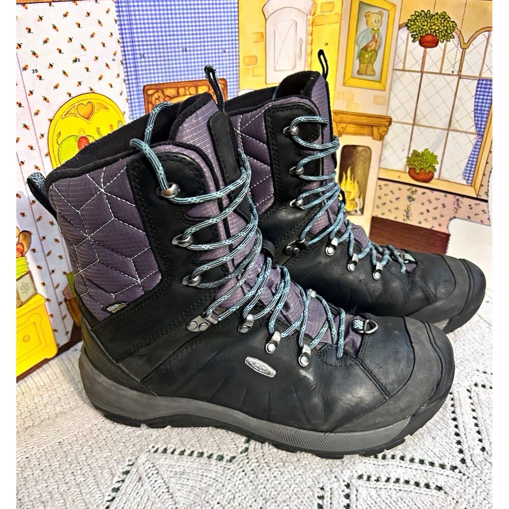 KEEN Revel IV High Polar Boots Womens Size 11 Black Waterproof 400g Winter Snow